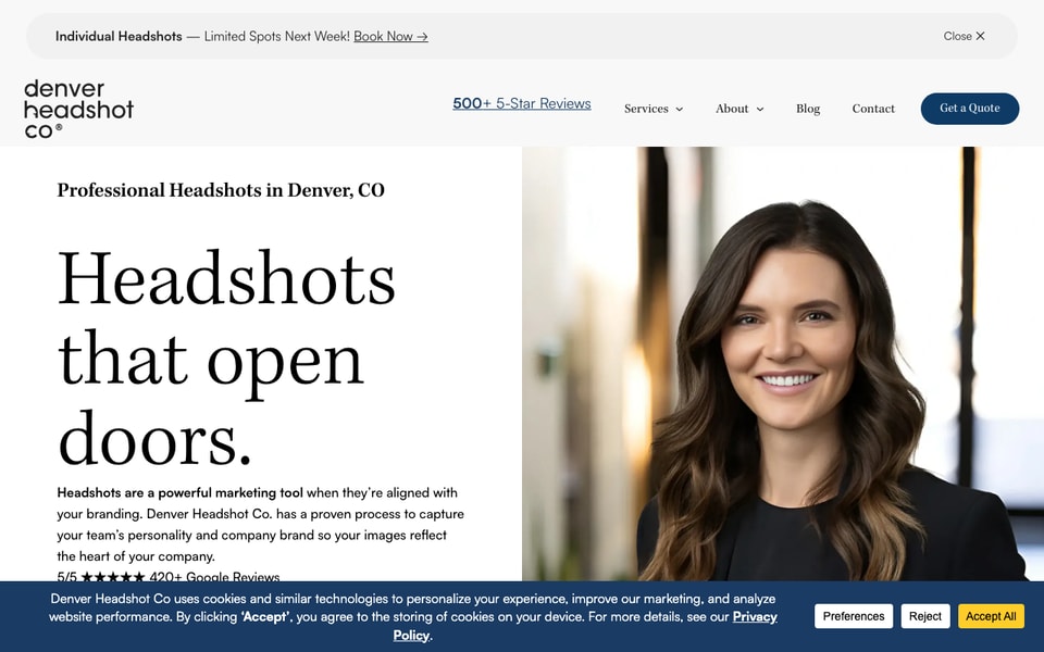 Denver Headshot Company studio preview