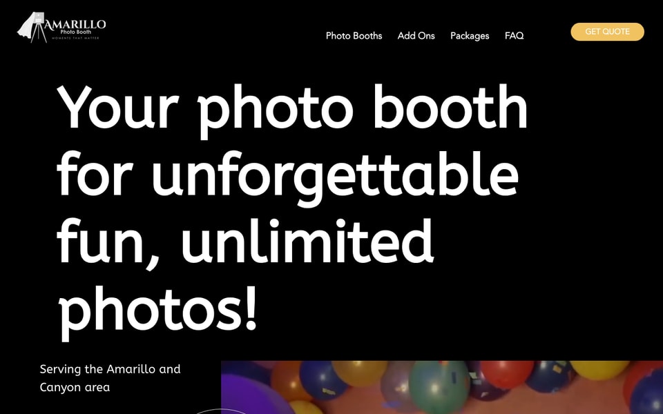 Amarillo Photo Booth studio preview