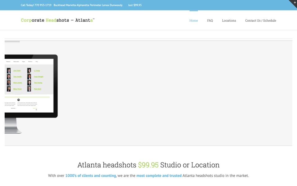 Corporate Headshots Atlanta studio preview