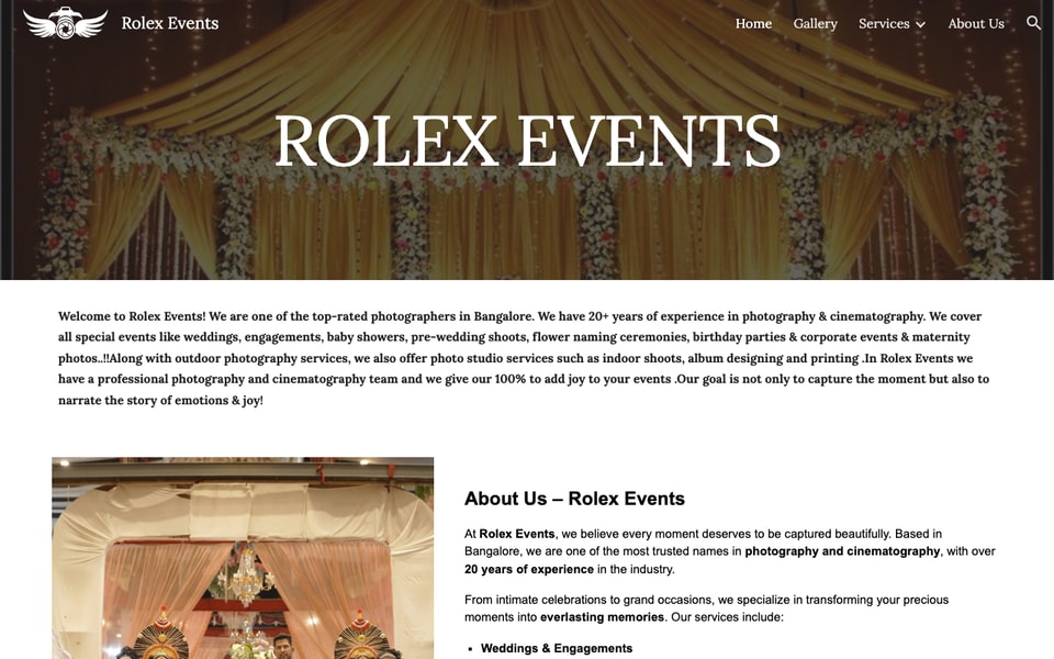 Rolex Events studio preview