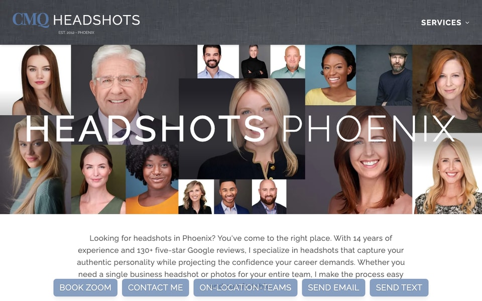 CMQ Headshots studio preview