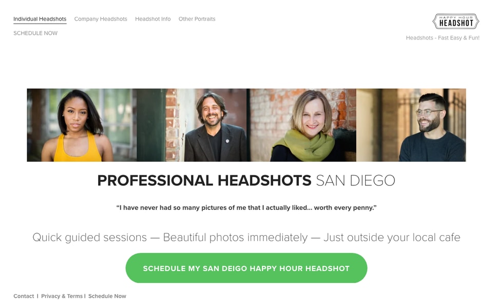 Happy Hour Headshot San Diego studio preview