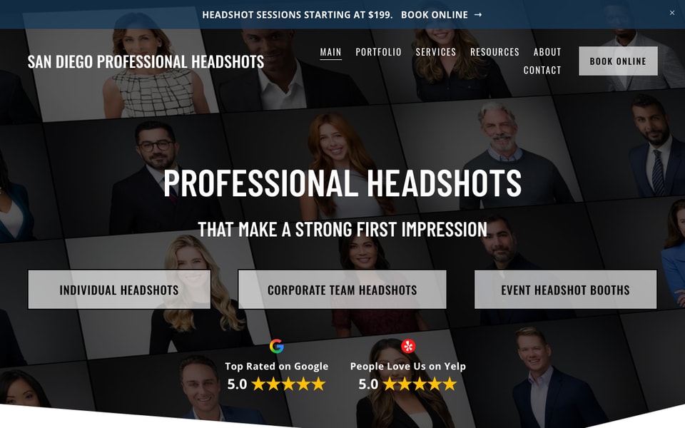 San Diego Professional Headshots studio preview