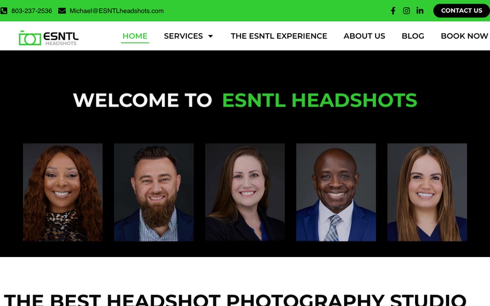 ESNTL Headshots studio preview
