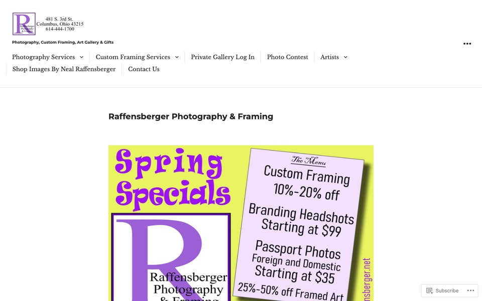 Raffensberger Photography and Framing studio preview