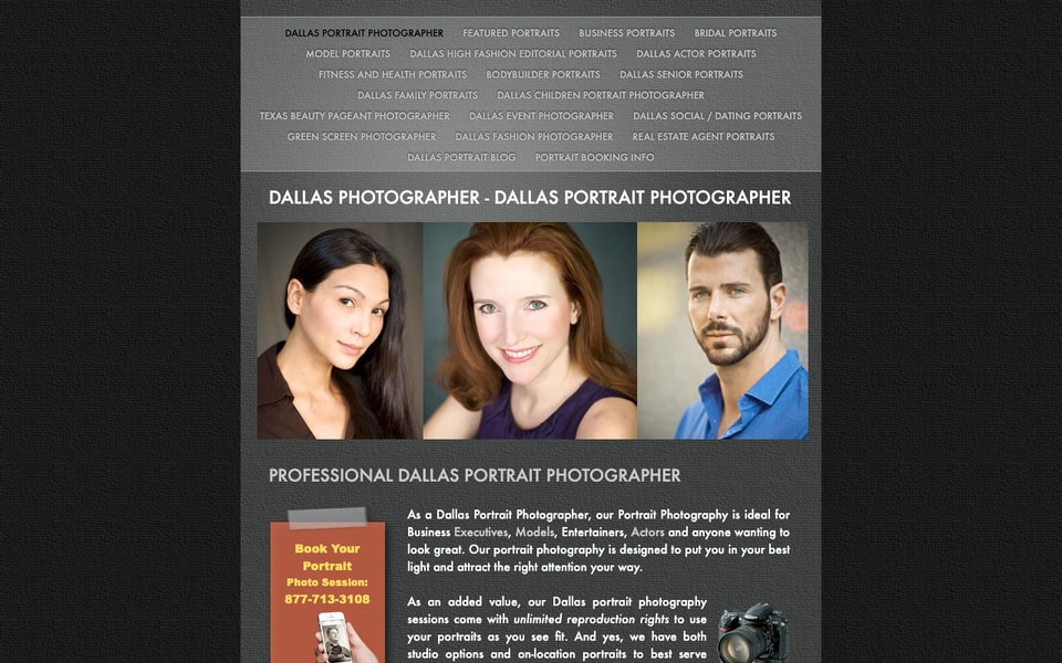 Dallas Portrait Photographer studio preview