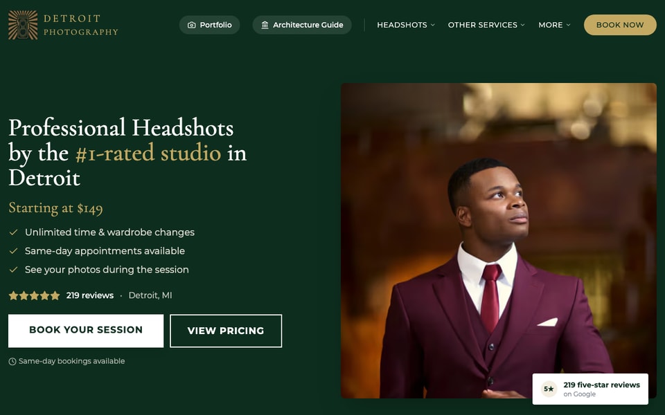 Headshots by Detroit Photography studio preview