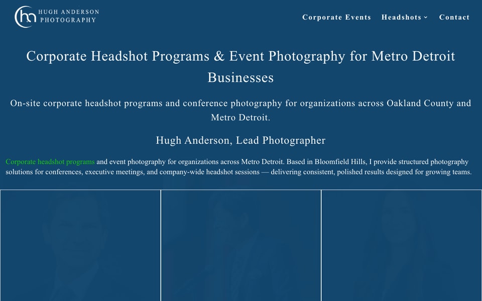 Hugh Anderson Photography studio preview