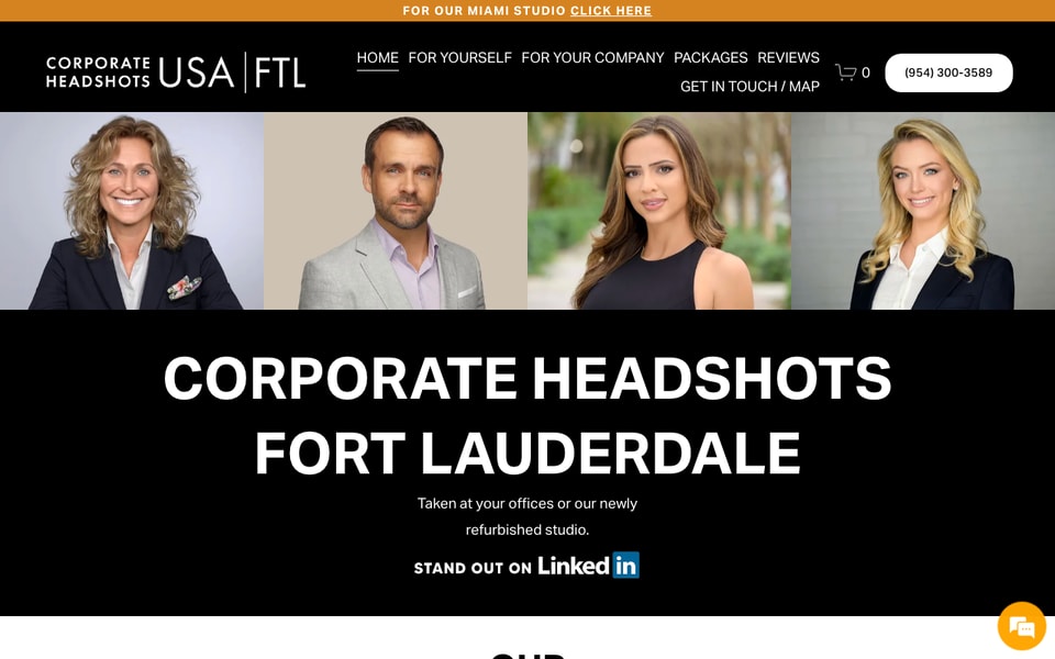 Corporate Headshots USA studio preview