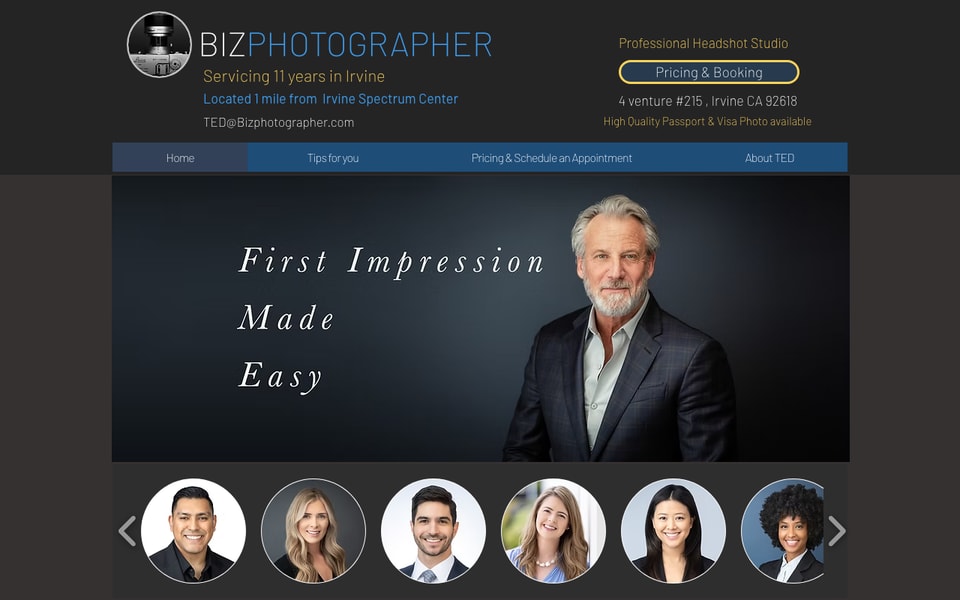 Bizphotographer Headshot Studio studio preview