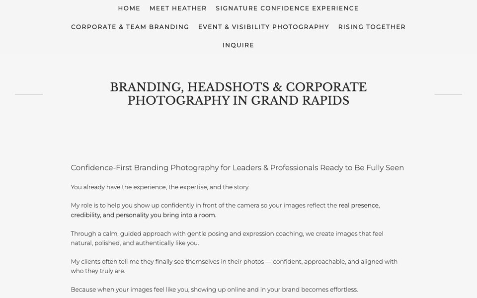 Heather Mahoney Photography studio preview