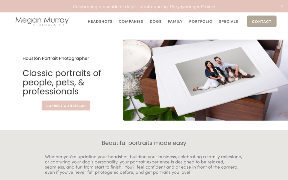 Megan Murray Photography studio preview