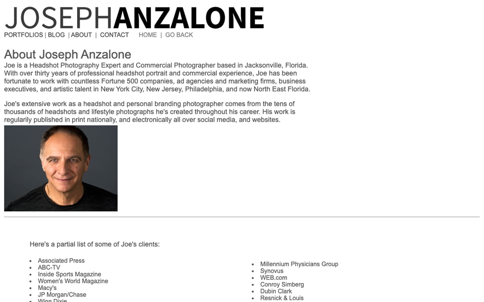 Joseph Anzalone Photographer studio preview