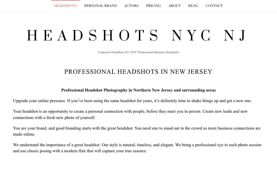 Headshots NYC NJ studio preview