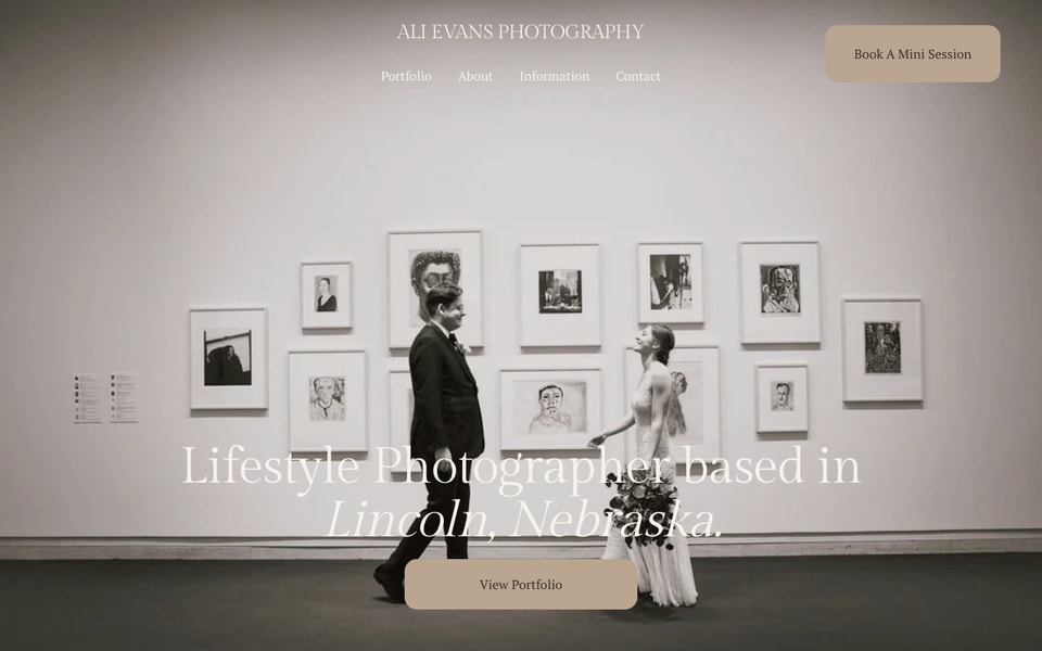 Ali Evans Photography studio preview