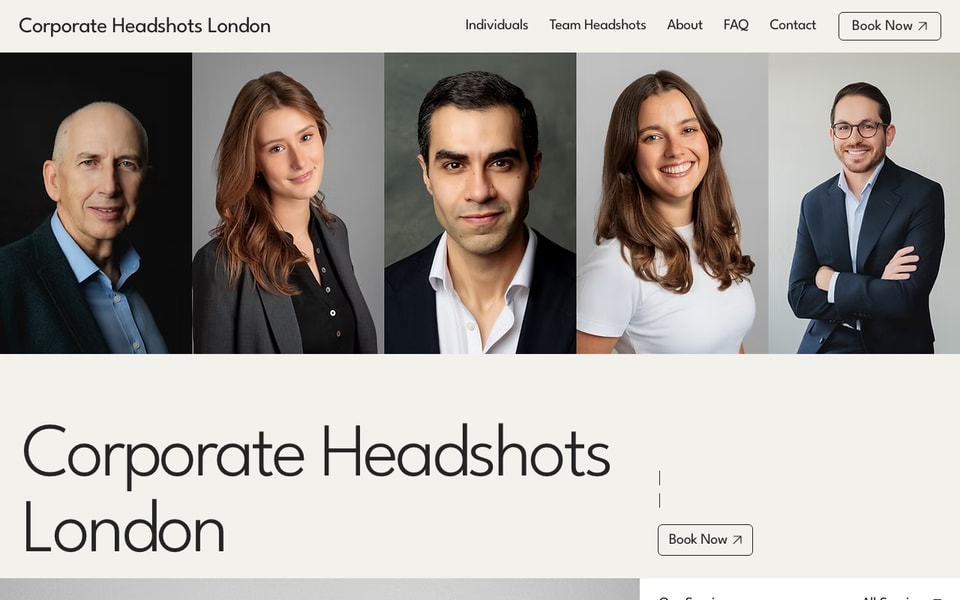 Corporate Headshots London studio preview