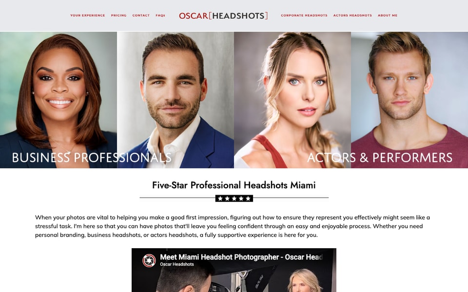 OSCAR HEADSHOTS studio preview