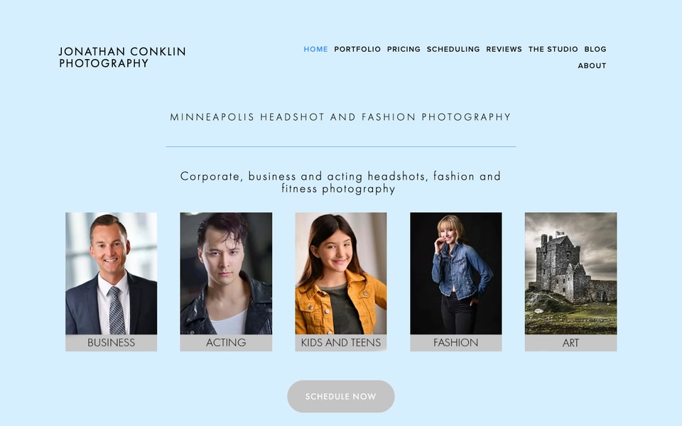 Jonathan Conklin Minneapolis Headshot Portrait and Fashion Photography studio preview