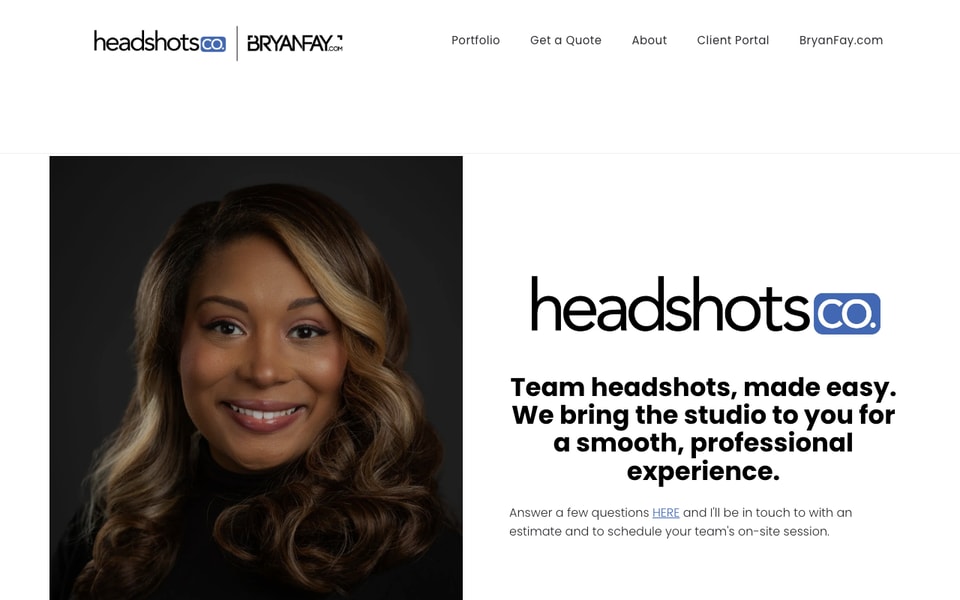 Headshots Co. studio preview