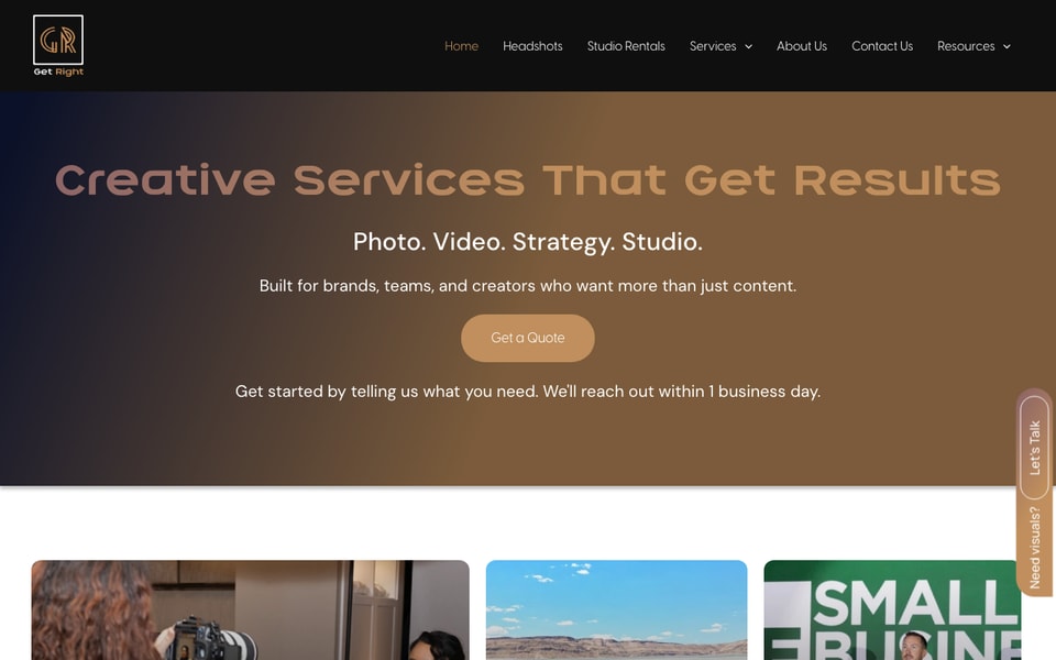 Get Right Media studio preview