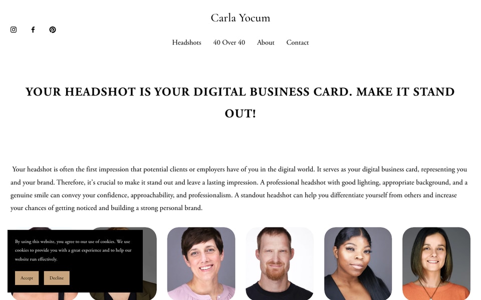 Carla Yocum Headshot Studios studio preview