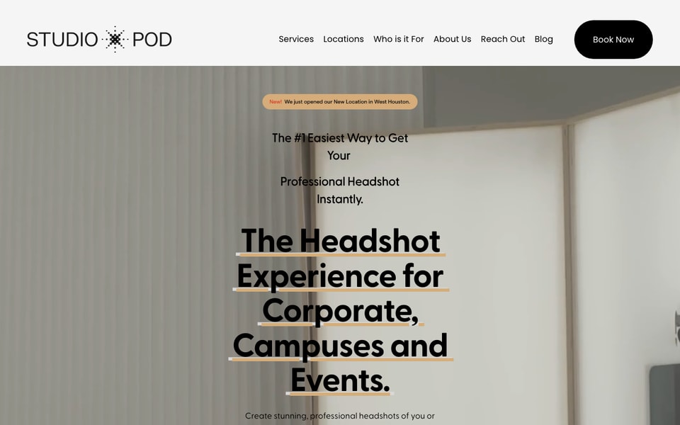 Studio Pod - Automatic Headshot Studio - Sesh Coworking studio preview