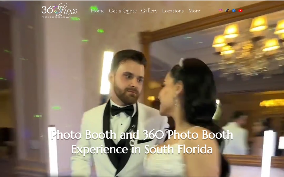 South Florida Photo Booth Rental | 360 Luxe Party Experience studio preview