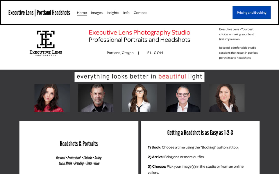 Executive Lens Headshots and Portraits studio preview