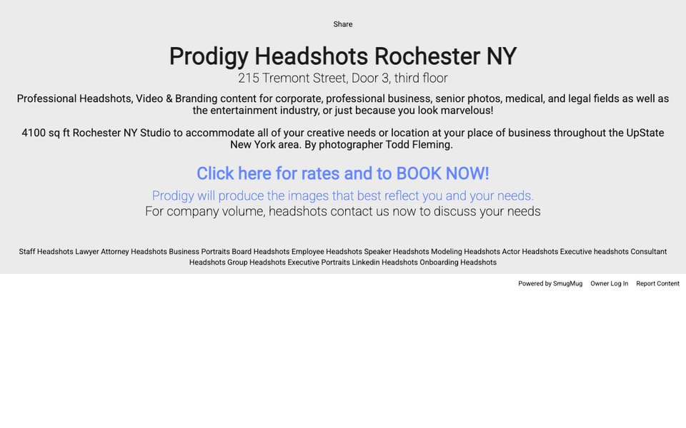 Prodigy Headshots studio preview