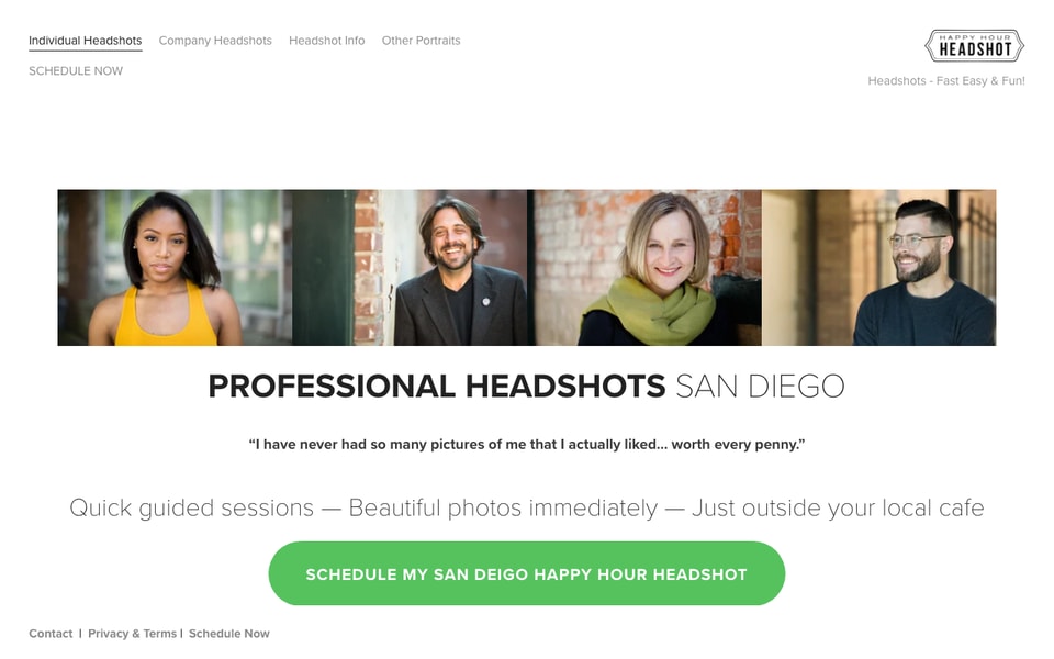 Happy Hour Headshot San Diego studio preview