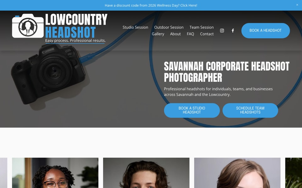 Lowcountry Headshot studio preview