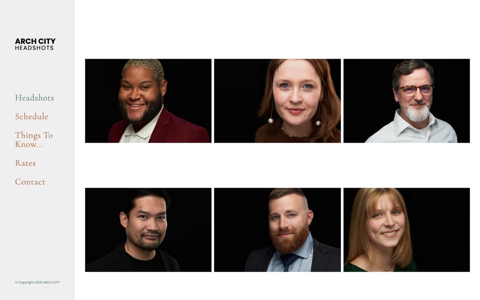 Arch City Headshots studio preview