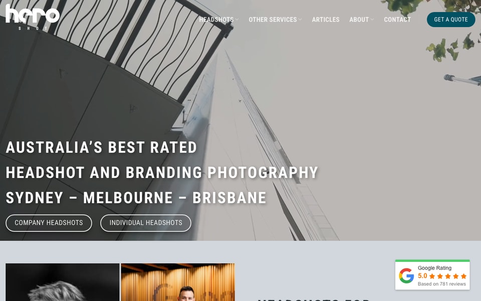 HERO SHOT CBD Headshots studio preview