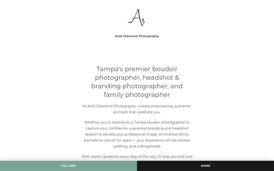 Andi Diamond Photography studio preview