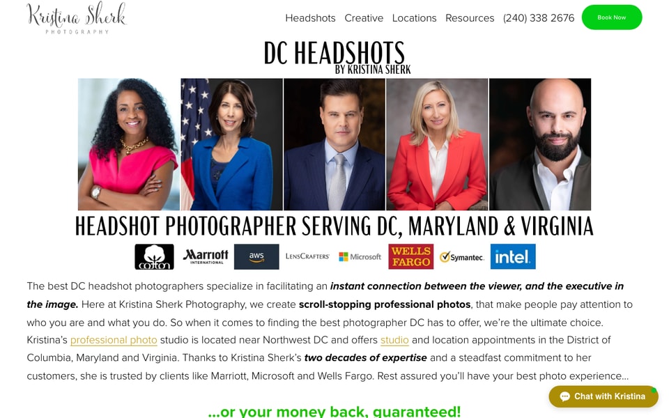 Kristina Sherk Photography DC Headshots studio preview