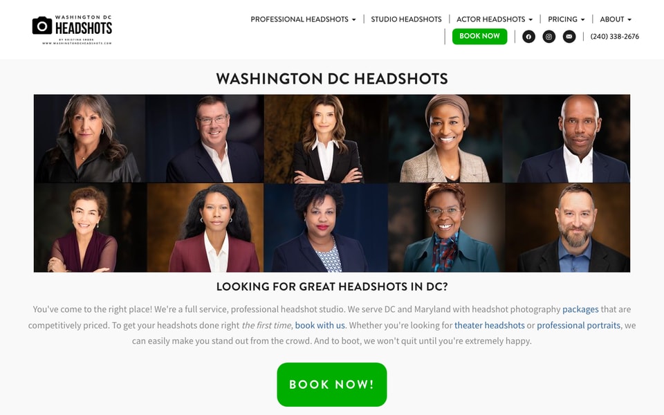 Washington DC Headshots studio preview